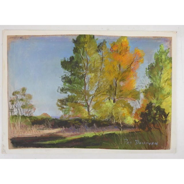 English Mid 20th Century Fall Colors Pastel Painting For Sale - Image 3 of 3