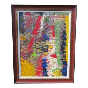 Modern Abstract Oil on Canvas Artist Signed - Bernstein