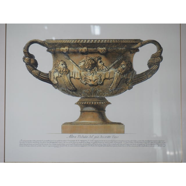 Gold Neoclassical Framed Print of Classical Urn For Sale - Image 8 of 13