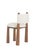 2020s New Set of 8 Contemporary Wood Dining Chairs With Cone Legs in White Boucle For Sale - Image 5 of 10