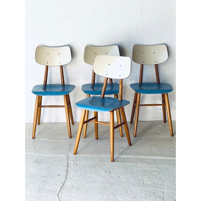 Dining Chairs from Ton, 1960s, Set of 4 For Sale - Image 6 of 18
