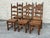 French Provincial 1940s French Provincial Oak Ladder-Back Dining Chairs - Set of Six For Sale - Image 3 of 13