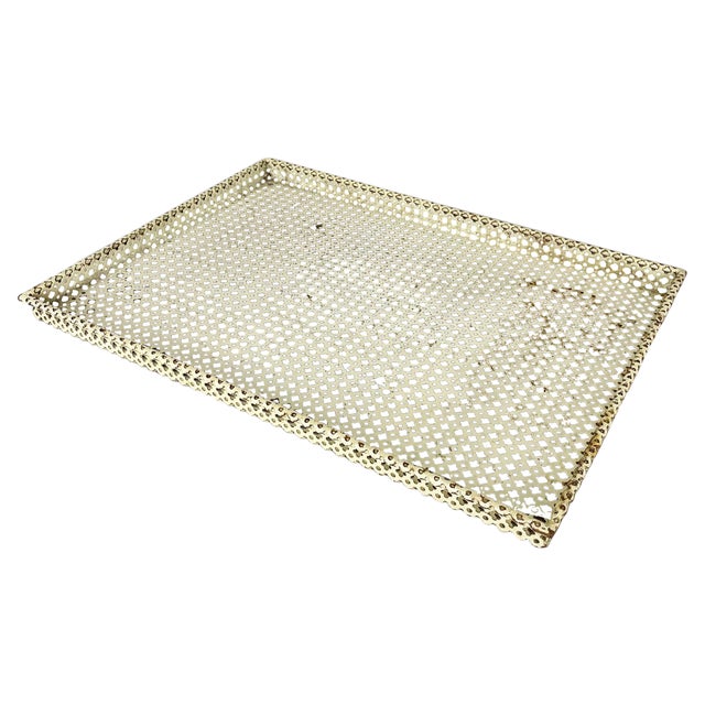 French Metal Tray Rigituelle by Mathieu Matégot, 1950s For Sale