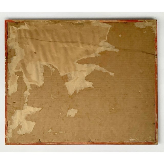 Dated 1954 Pastel Titled "Pinafore Park" in Original Red Fame For Sale - Image 6 of 7