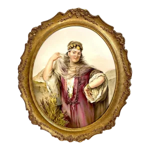 Late 19th Century Large Oval Berlin 'k.p.m.' Porcelain Plaque of a Harem Dancer
