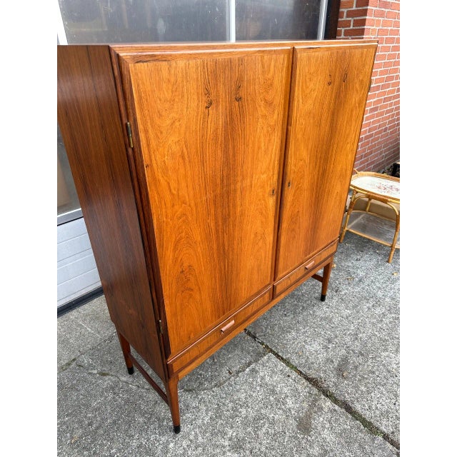Mid-Century Danish Teak High Sideboard with 2 Drawers attributed to Niels Otto Møller, 1960s, in Flawless conditions....