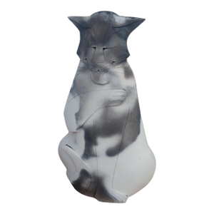 Late 20th Century Mary Gates Dewey Ceramic Cat Sculpture