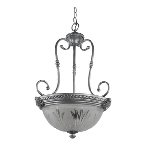 Silver Three-Light Chandelier,