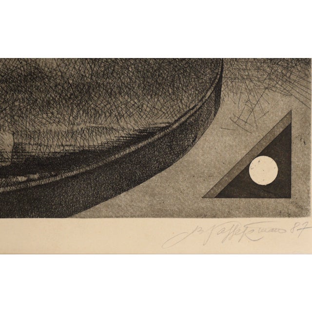 1980s "Dark Box" Drypoint Etching With Aquatint (No. 10/20) by Benjamin Vasserman For Sale - Image 5 of 7