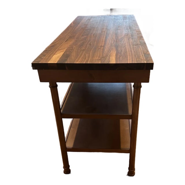 Butcher Block Top Maple Kitchen Island / Table For Sale