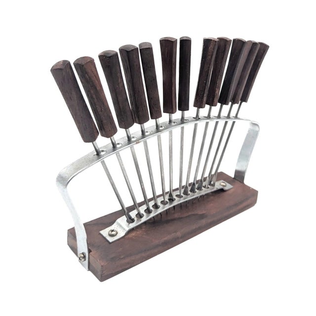 Mid 20th Century Mid 20th Century Appetizer Hors d'Oeuvres Tid Bit Appetizer Fork Picks For Sale - Image 5 of 10