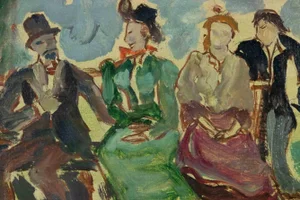 Amelia Da Forno Casonato, Amusements of Other Times, Oil on Board