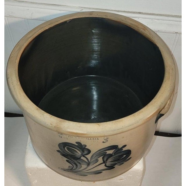 19Thc Decorated Stoneware Crock Cowden & Wilcox Pa. For Sale - Image 4 of 6