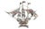 Silver Silver Filigree Caravel with Flags and Maltese Crosses Sails in Relief For Sale - Image 8 of 8