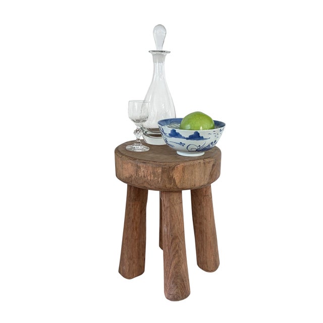 This vintage African milk stool is hand carved from one piece of wood by the Hehe Gogo people of Tanzania. Measuring 11.5"...