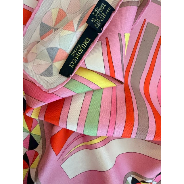 Pucci Geometric Multicolor Silk Scarf 2000 For Sale - Image 10 of 12