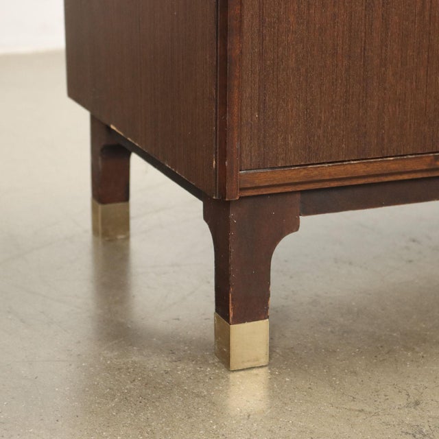 Brown Vintage Credenza with Shelves, 1960s For Sale - Image 8 of 11