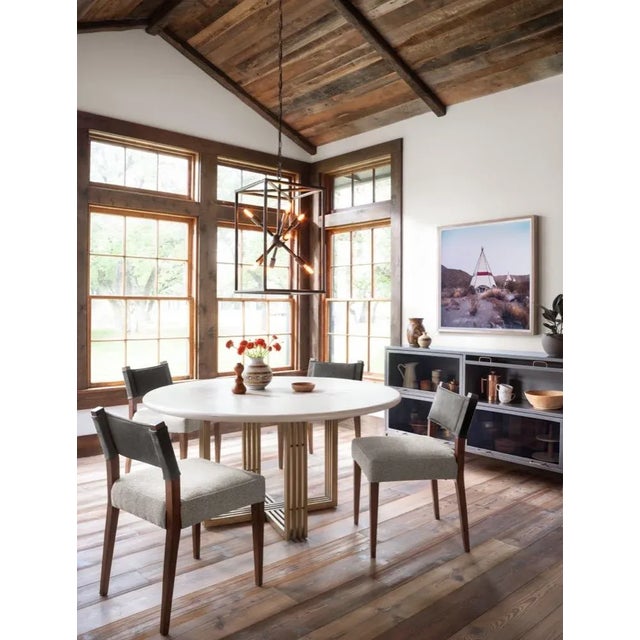 Four Hands Mia Round Dining Table, Parchment White For Sale - Image 4 of 11