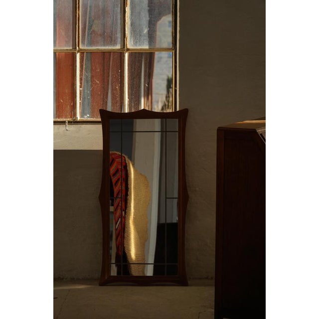 Mid-20th Century Scandinavian Modern Danish Wall Mirror in Oak, 1950s For Sale - Image 9 of 18