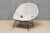 Mid-Century Modern Kosmos Lounge Chair in Ivory Chenille by Augusto Bozzi for Saporiti Italia, 1950s For Sale - Image 3 of 10