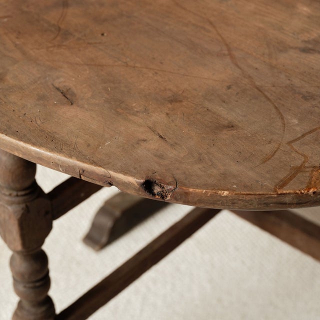Wood 19th Century French Oak Table De Vin (E) For Sale - Image 7 of 9