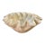 Vintage Coastal Capiz Shell Decorative Bowl With Ruffled Edges For Sale
