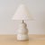 Large Ceramic Wave Lamp, Linen Shade For Sale - Image 4 of 12