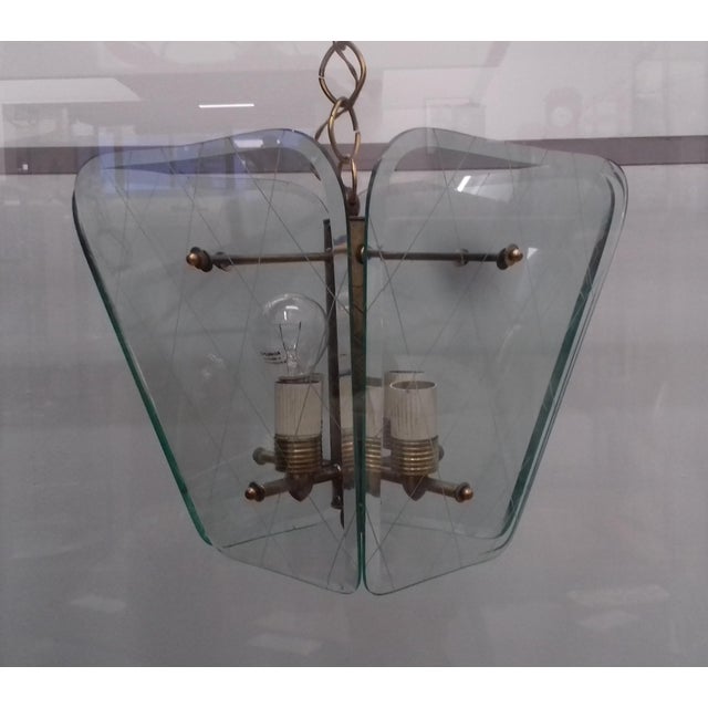 Murano Glass Chandelier attributed to Pietro Chiesa for Fontana Arte, Italy, 1950s For Sale - Image 3 of 12