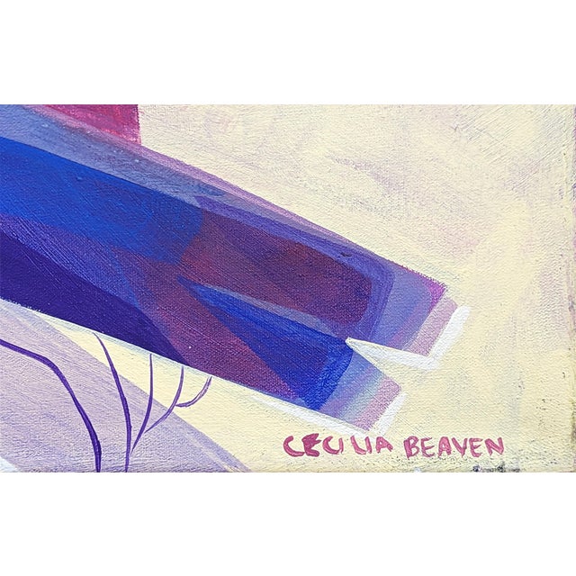Cecilia Beaven Contemporary Abstract Orange, Purple, and Blue Biomorphic Animal Figure Painting, 21st Century For Sale - Image 9 of 11