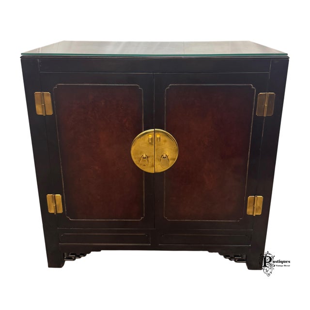 Vintage Chinoiserie Style Dresser & Mirror by White Furniture featuring High Quality Hardwood Construction, Beautiful Burl...