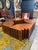 Rare Modular "Quadrifoglio" Coffee Table in Carved Oak by Giuseppe Rivadossi, 1970s For Sale - Image 4 of 10