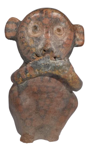 Authentic Pre Columbian Stirrup Monkey Vessel From Major Auction House