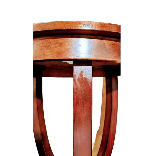 2020s Vintage Round Mahogany Pedestal Table For Sale - Image 5 of 7