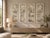 A Retro Chinoiserie-Style Gray-Toned Decorative Mural (Four-Panel Painting) For Sale - Image 14 of 14