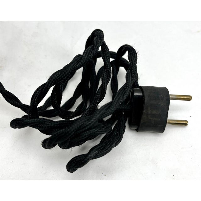 Art Nouveau Table Lamp in Wrought Iron with Glass Shade in the style of Val Saint Lambert, 1930s For Sale - Image 14 of 15