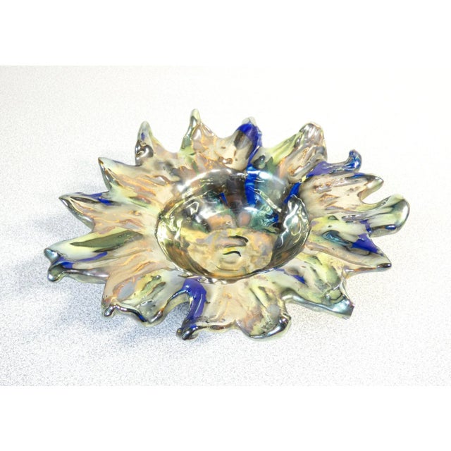 Blue Ceramic Ashtray by V.M. Albisola For Sale - Image 8 of 8