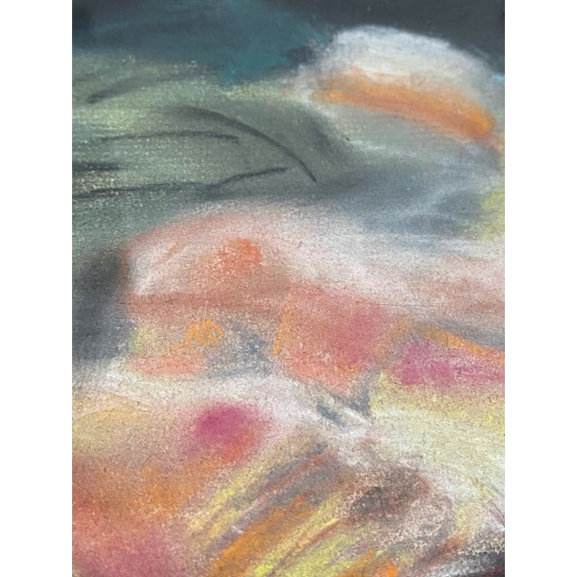 Green Pastel 1940s Art Deco Botanical Painting For Sale - Image 8 of 9