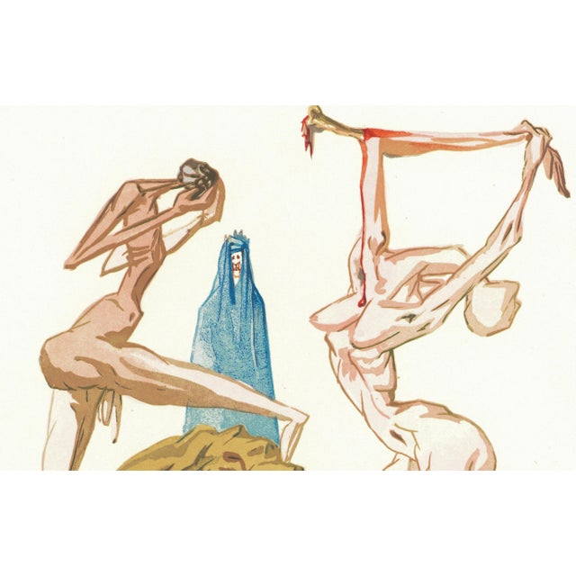 Salvador Dalí 1963 Dalí Divine Comedy Engraving Enfer Chant 15 Les Sodomites For Sale - Image 4 of 9