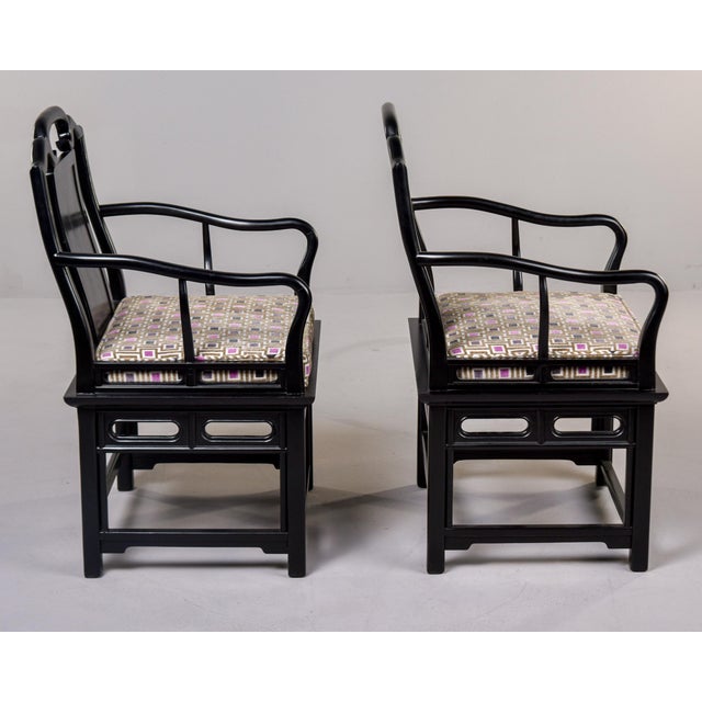 Wood Vintage Century Furniture Chin Hua Collection Chinoiserie Arm Chairs - Pair For Sale - Image 7 of 13