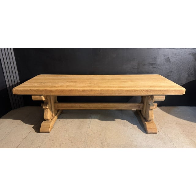 Large Extendable Farmhouse Dining Table in Oak, 1920 For Sale - Image 3 of 18