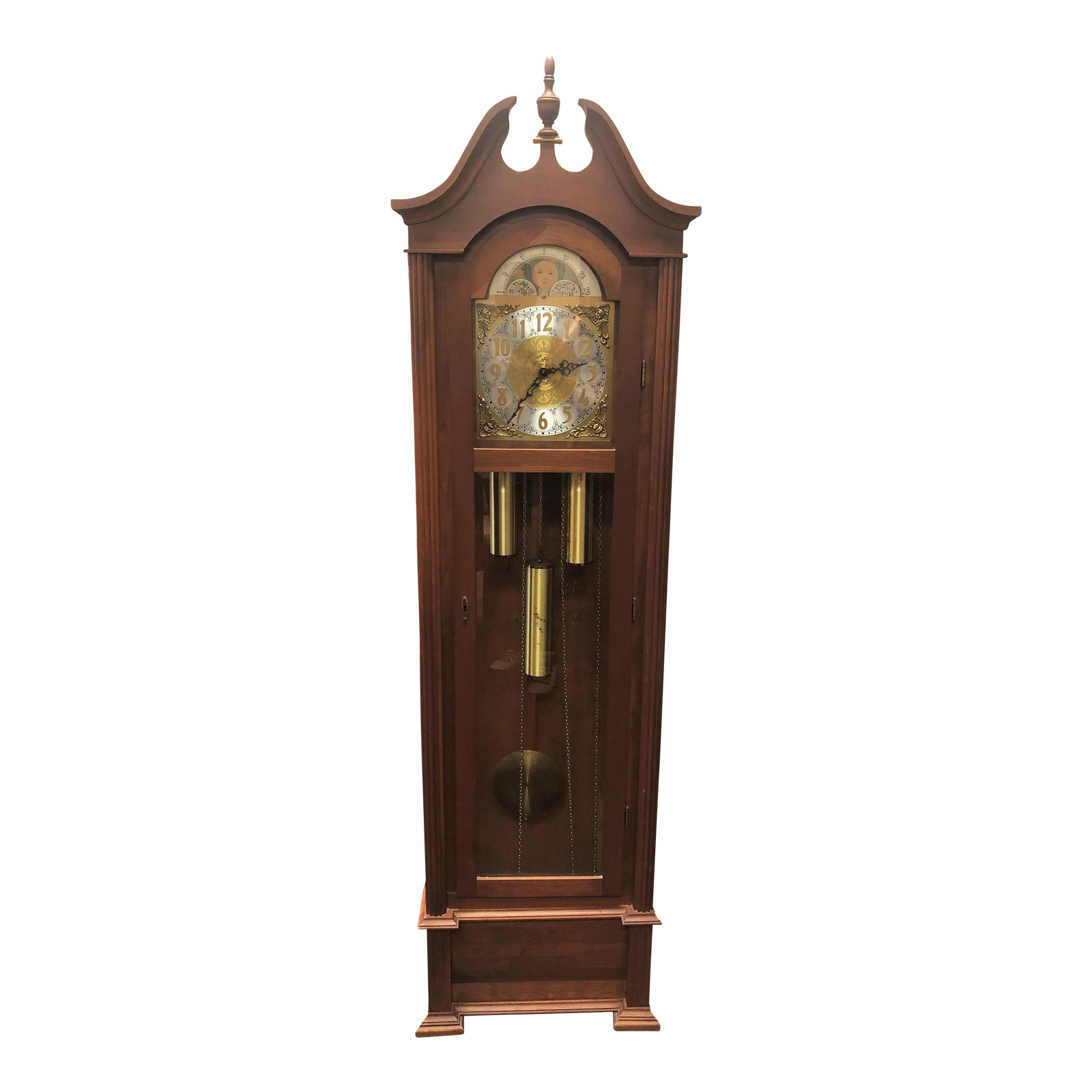 Vintage Hentschel Solid Cherry Grandfather Clock Chairish
