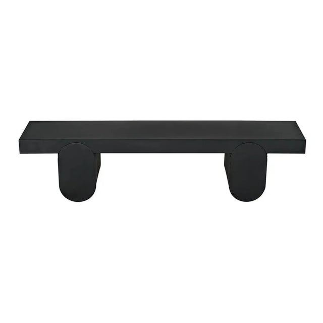 Mid-Century Modern Evora Coffee Table, Black Metal For Sale - Image 3 of 6