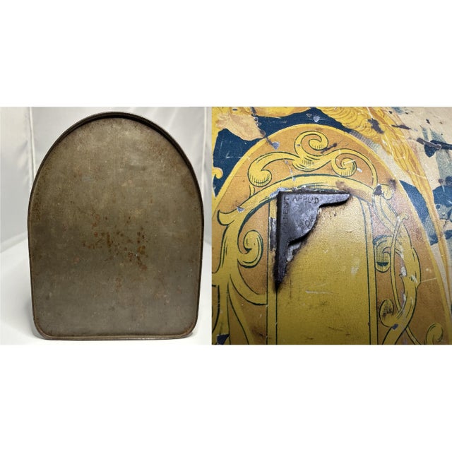Antique Tin Litho General Store Canister: Spanish Mexico Theme For Sale - Image 9 of 10