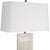 Textile White Alabaster Lamp For Sale - Image 7 of 8