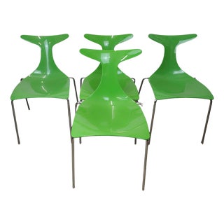 Green Delfy Chairs by Carollo for Kreaty, Set of 4 For Sale