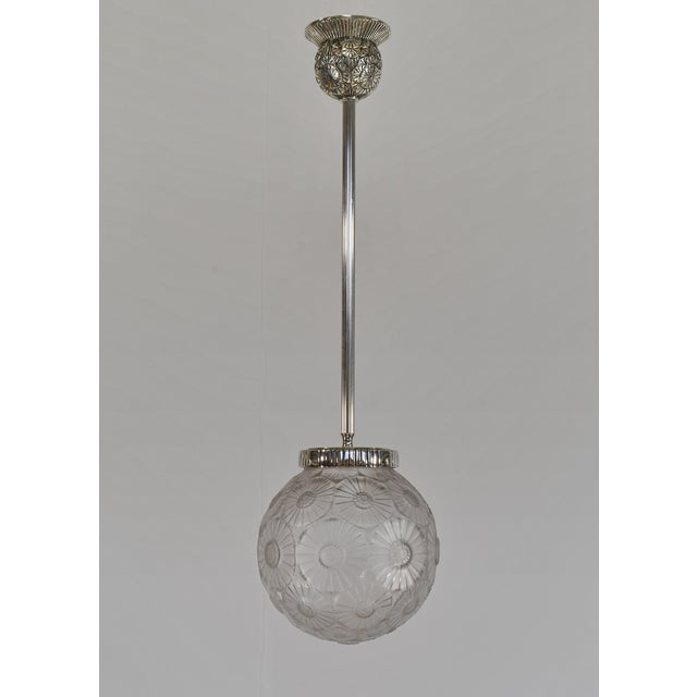 Art Deco French Art Deco Pendant Light by Simonet Freres & Dieupart - 1920s France - A Pair For Sale - Image 3 of 13