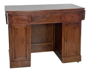 Neoclassical Walnut Drop Leaf Desk, Italy Circa 1820