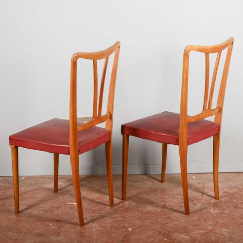 Red Leather Chairs, Set of 2 For Sale - Image 4 of 9