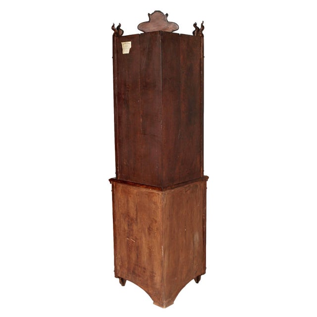 This is a 1890s Art Nouveau corner cabinet with mirror in carved walnut. It is a jewel of the great Venetian sculptor...