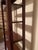 1960s English Walnut Chinese Chippendale Style Etagere With 5 Adjustable Shelves For Sale - Image 4 of 9